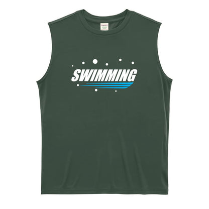 水泳 SWIMMING バブルロゴ リサイクルポリエステル ノースリーブシャツ
