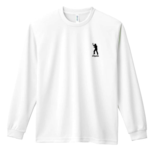 野球 ワンポイント アンパイア・球審・審判 ロゴ 吸水速乾ドライロングTシャツ