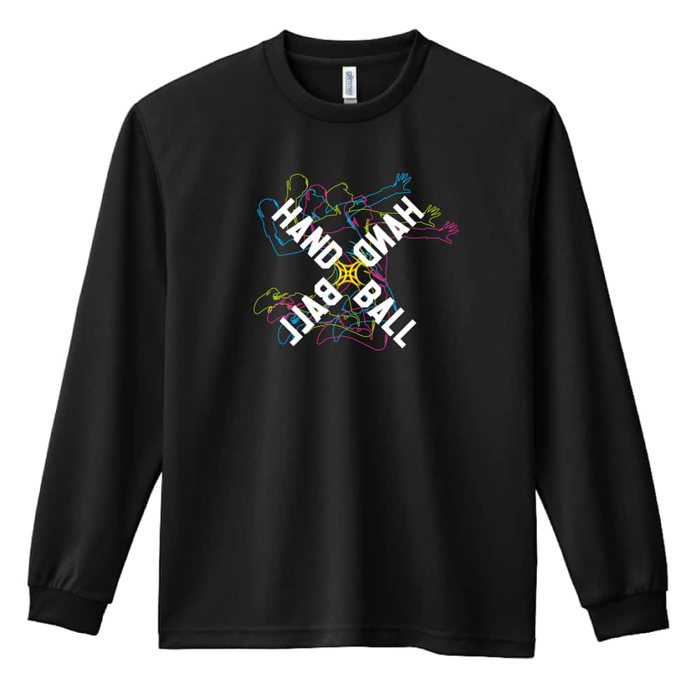 ハンドボール ネオンスタイルのクロスHANDBALL 吸水速乾ドライロングTシャツ