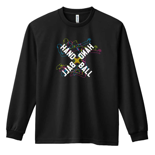 ハンドボール ネオンスタイルのクロスHANDBALL 吸水速乾ドライロングTシャツ