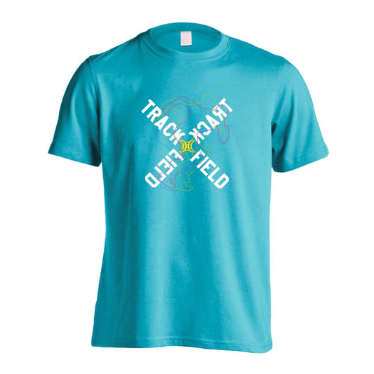 陸上競技 ネオンスタイルのクロスTRACK&FIELD 吸水速乾ドライTシャツ