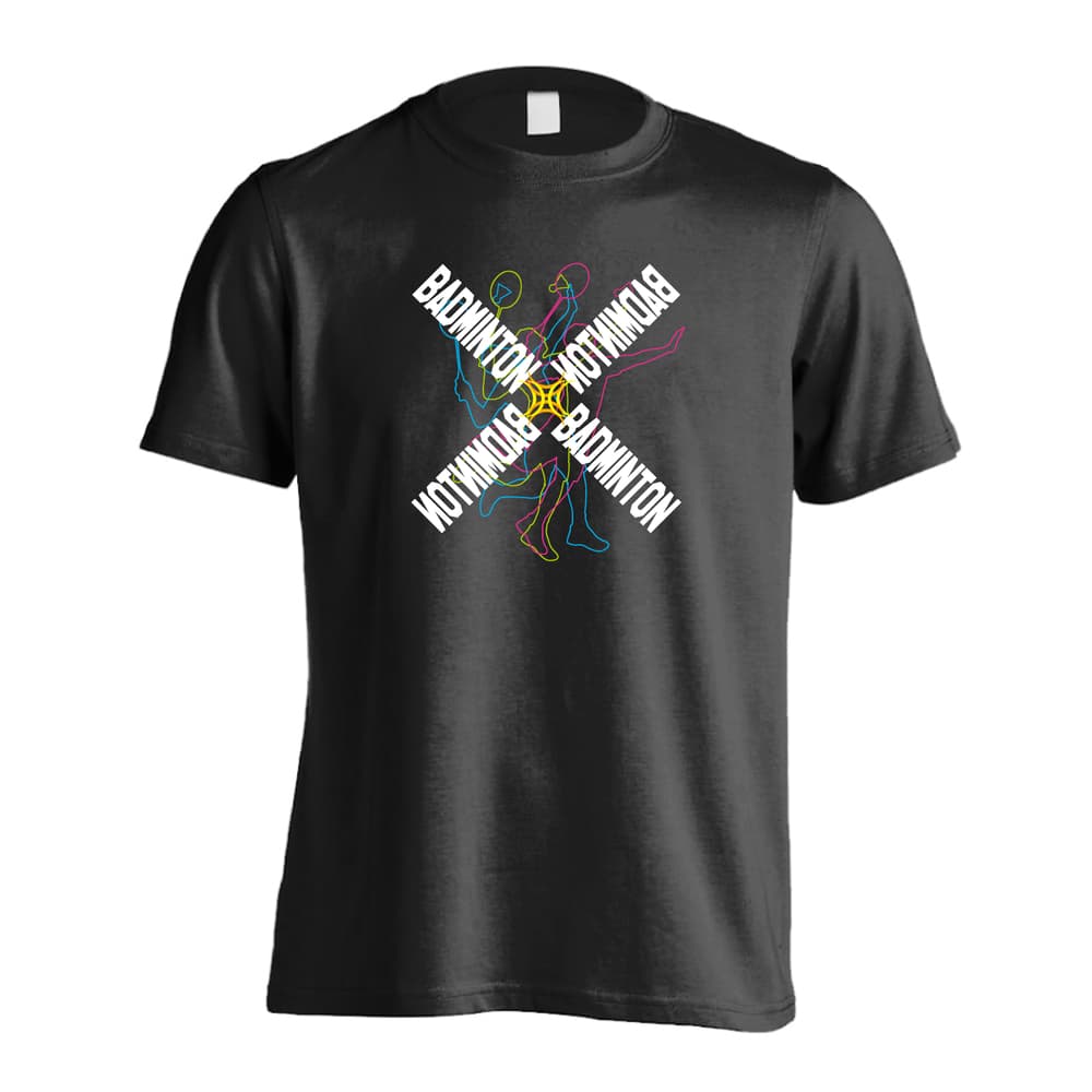 バドミントン ネオンスタイルのクロスBADMINTON 吸水速乾ドライTシャツ