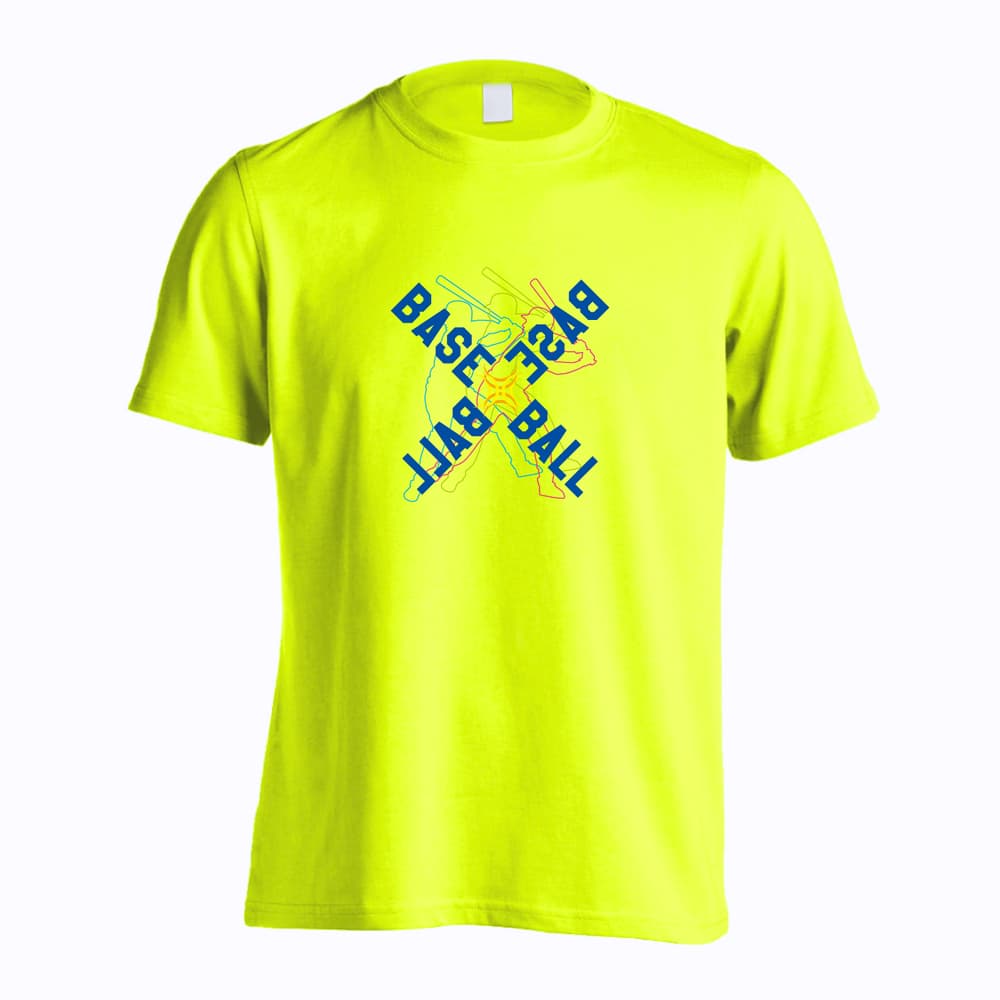 野球 ネオンスタイルのクロスBASEBALL 吸水速乾ドライTシャツ