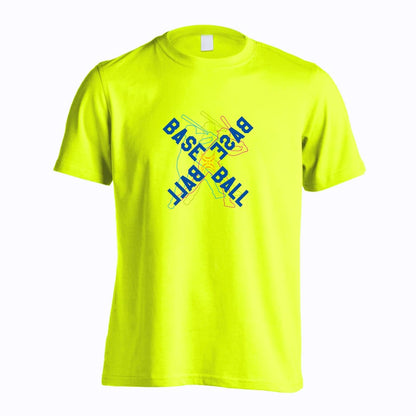 野球 ネオンスタイルのクロスBASEBALL 吸水速乾ドライTシャツ