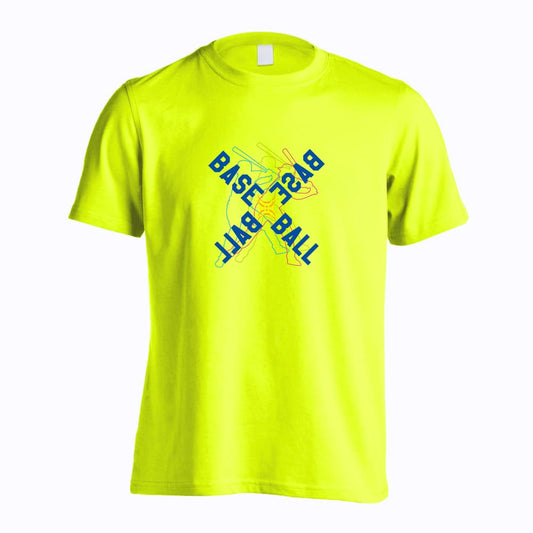 野球 ネオンスタイルのクロスBASEBALL 吸水速乾ドライTシャツ
