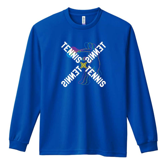 テニス ネオンスタイルのクロスTENNIS 吸水速乾ドライロングTシャツ