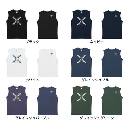 ラグビー ネオンスタイルのクロスRUGBY リサイクルポリエステル ノースリーブシャツ カラーバリエーション一覧