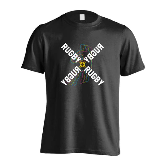 ラグビー ネオンスタイルのクロスRUGBY 吸水速乾ドライTシャツ
