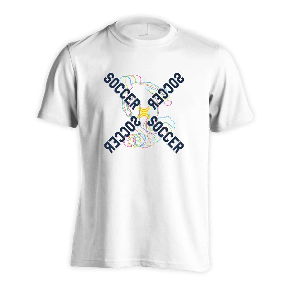 サッカー ネオンスタイルのクロスSOCCER 吸水速乾ドライTシャツ