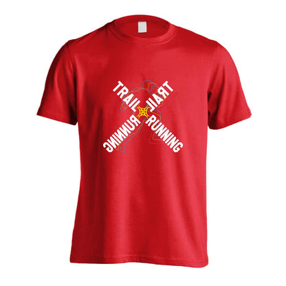 トレイル ネオンスタイルのクロスTRAIL RUN 吸水速乾ドライTシャツ