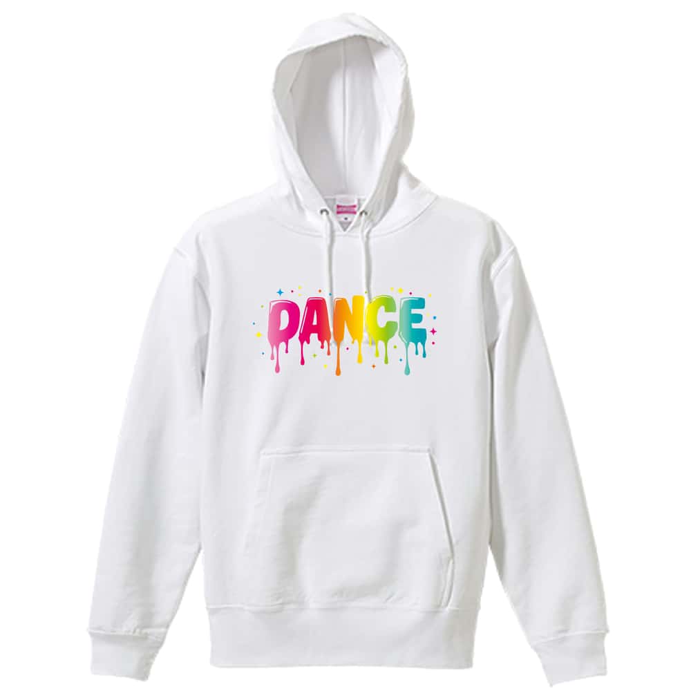 ダンス カラフルドリップDANCE 裏パイルプルオーバーパーカー