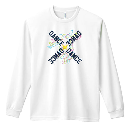 ダンス ネオンスタイルのクロスDANCE 吸水速乾ドライロングTシャツ