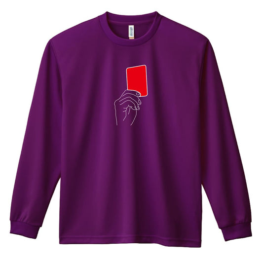サッカー レッドカード 吸水速乾ドライロングTシャツ