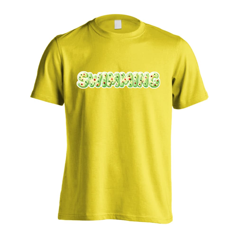 水泳 ポップなアイスのSWIMMINGロゴ 吸水速乾ドライTシャツ