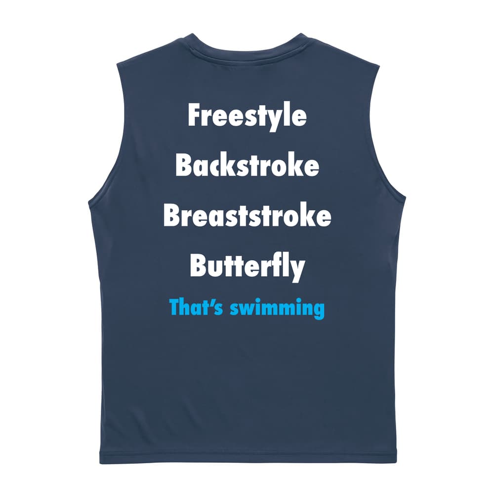 水泳 That's swimming リサイクルポリエステル ノースリーブシャツ