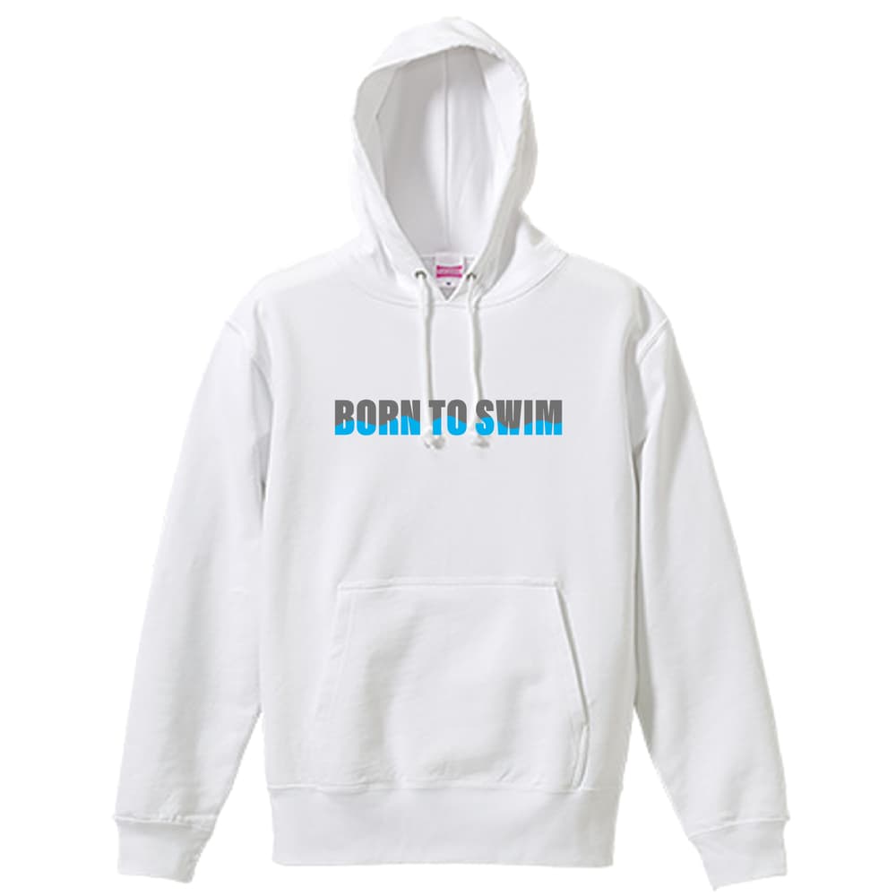 水泳 BORN TO SWIM 裏パイルプルオーバーパーカー