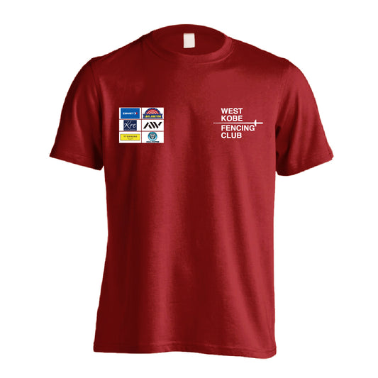 西神戸フェンシングクラブ半袖ドライアスレチックTシャツ WKFC0001-TS2-DRY-BGD
