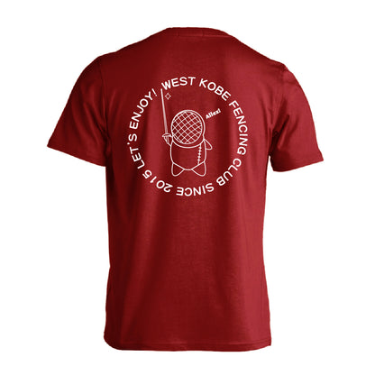 西神戸フェンシングクラブ半袖ドライアスレチックTシャツ WKFC0001-TS2-DRY-BGD