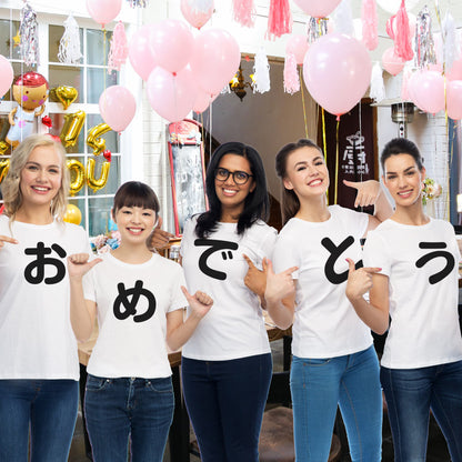 1文字プリントTシャツ 1-CHARA-TS