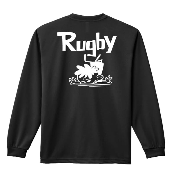 ラグビーカートゥーン 七転び八起き ラグビー ロングTシャツ ドライ 練習着 AW-RUG0989-TSL-DRY