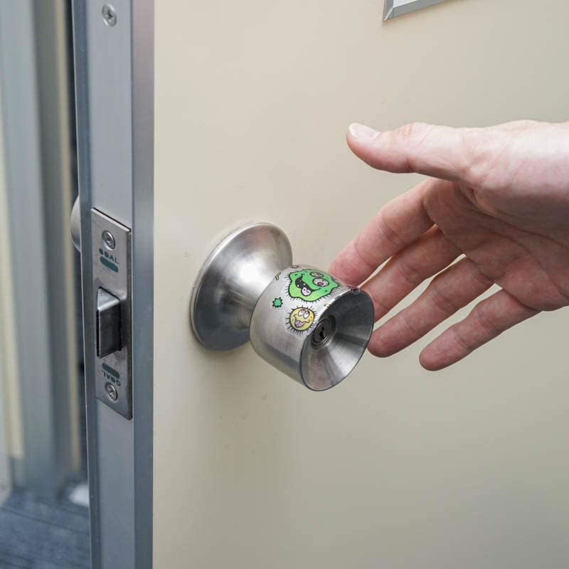 ドアノブウイルスステッカー A4 透明タイプ DOOR-KNOB-STICKER